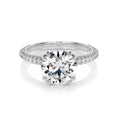 Load image into Gallery viewer, Radiant 3.0 CT Round Lab-Grown Diamond Pavé Engagement Ring
