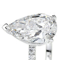 Load image into Gallery viewer, Exquisite 5.0 CT Pear Lab Grown Diamond Pave Engagement Ring
