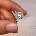 Load image into Gallery viewer, Exquisite 5.0 CT Pear Lab Grown Diamond Pave Engagement Ring
