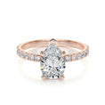 Load image into Gallery viewer, 1.50 CT Pear Lab Grown Diamond Hidden Halo Engagement Ring - Radiant Elegance
