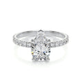 Load image into Gallery viewer, 1.50 CT Pear Lab Grown Diamond Hidden Halo Engagement Ring - Radiant Elegance
