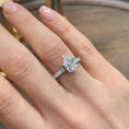 Load image into Gallery viewer, 1.50 CT Pear Lab Grown Diamond Hidden Halo Engagement Ring - Radiant Elegance
