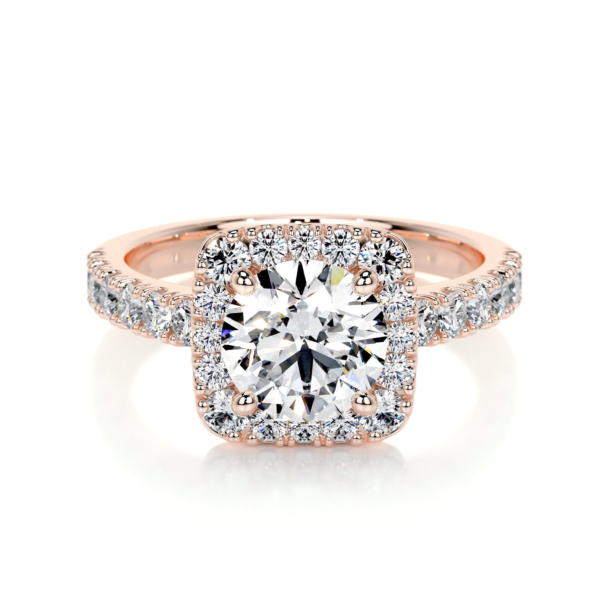 1.50 CT Round Lab Grown Diamond Halo Elegance Engagement Ring 13