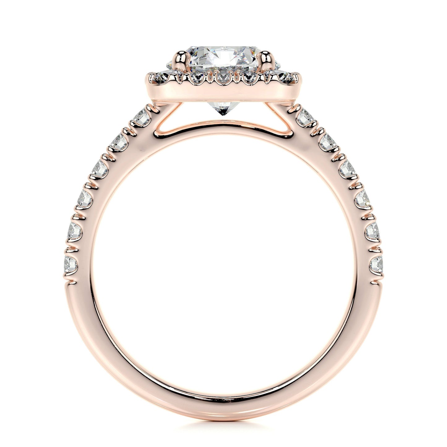 1.50 CT Round Lab Grown Diamond Halo Elegance Engagement Ring 17