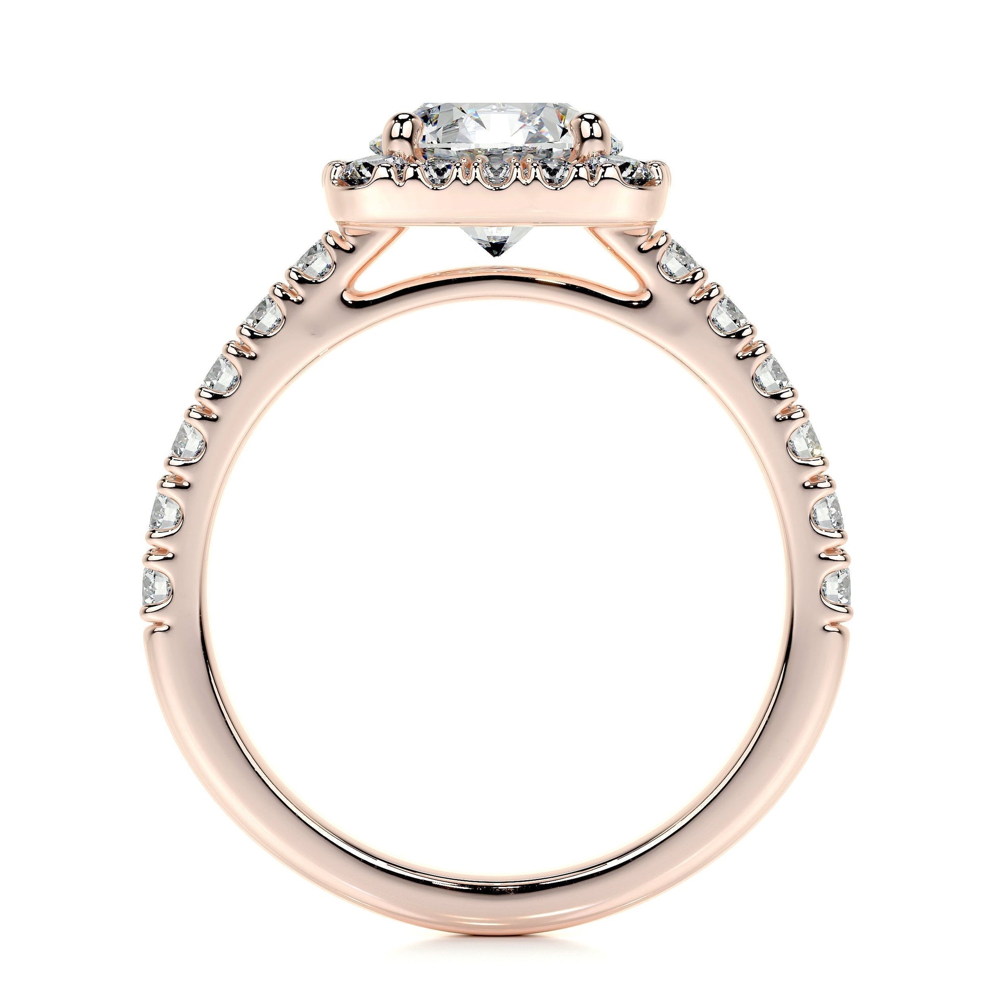 1.50 CT Round Lab Grown Diamond Halo Elegance Engagement Ring 17