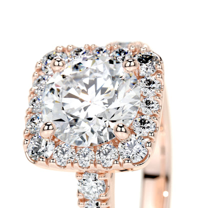 1.50 CT Round Lab Grown Diamond Halo Elegance Engagement Ring 15