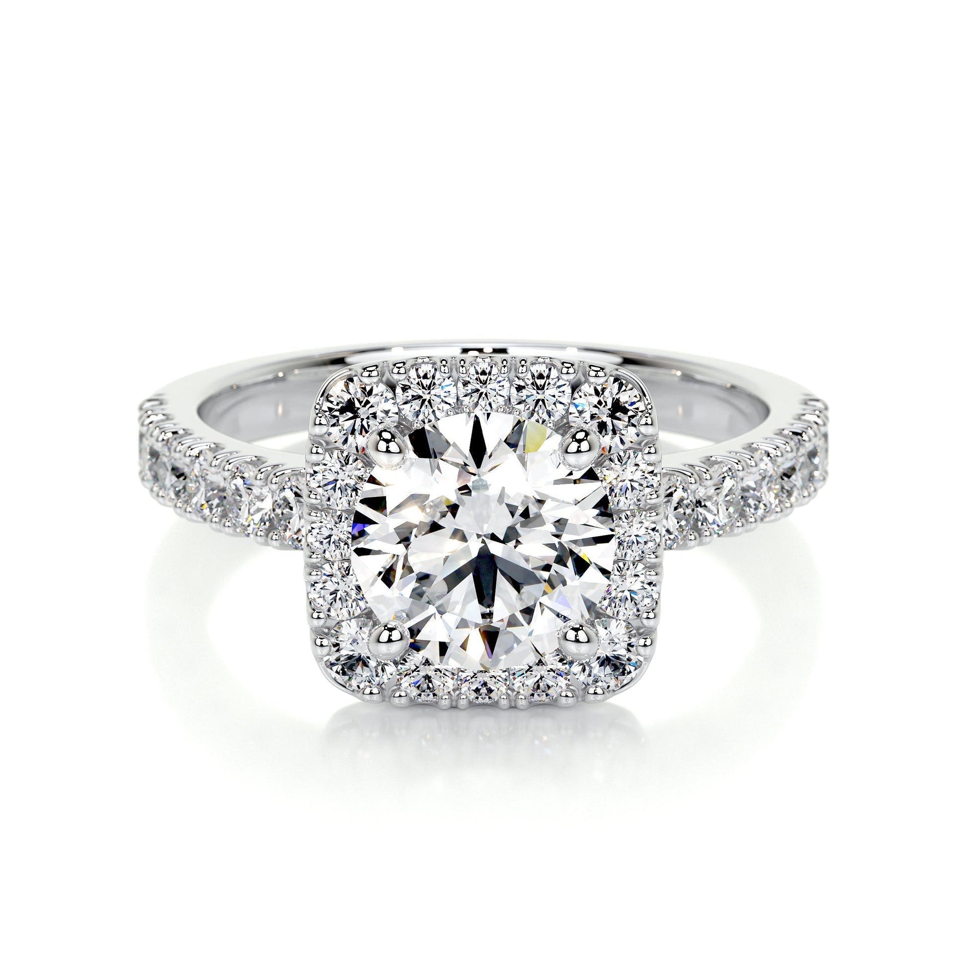 1.50 CT Round Lab Grown Diamond Halo Elegance Engagement Ring 1