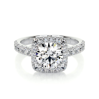 1.50 CT Round Lab Grown Diamond Halo Elegance Engagement Ring 1
