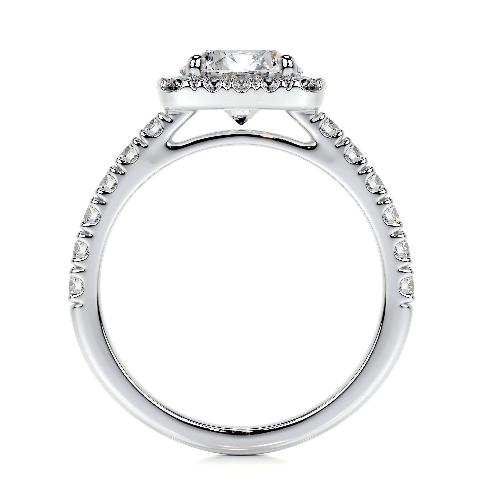 1.50 CT Round Lab Grown Diamond Halo Elegance Engagement Ring 8