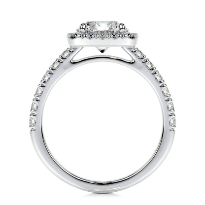 1.50 CT Round Lab Grown Diamond Halo Elegance Engagement Ring 8