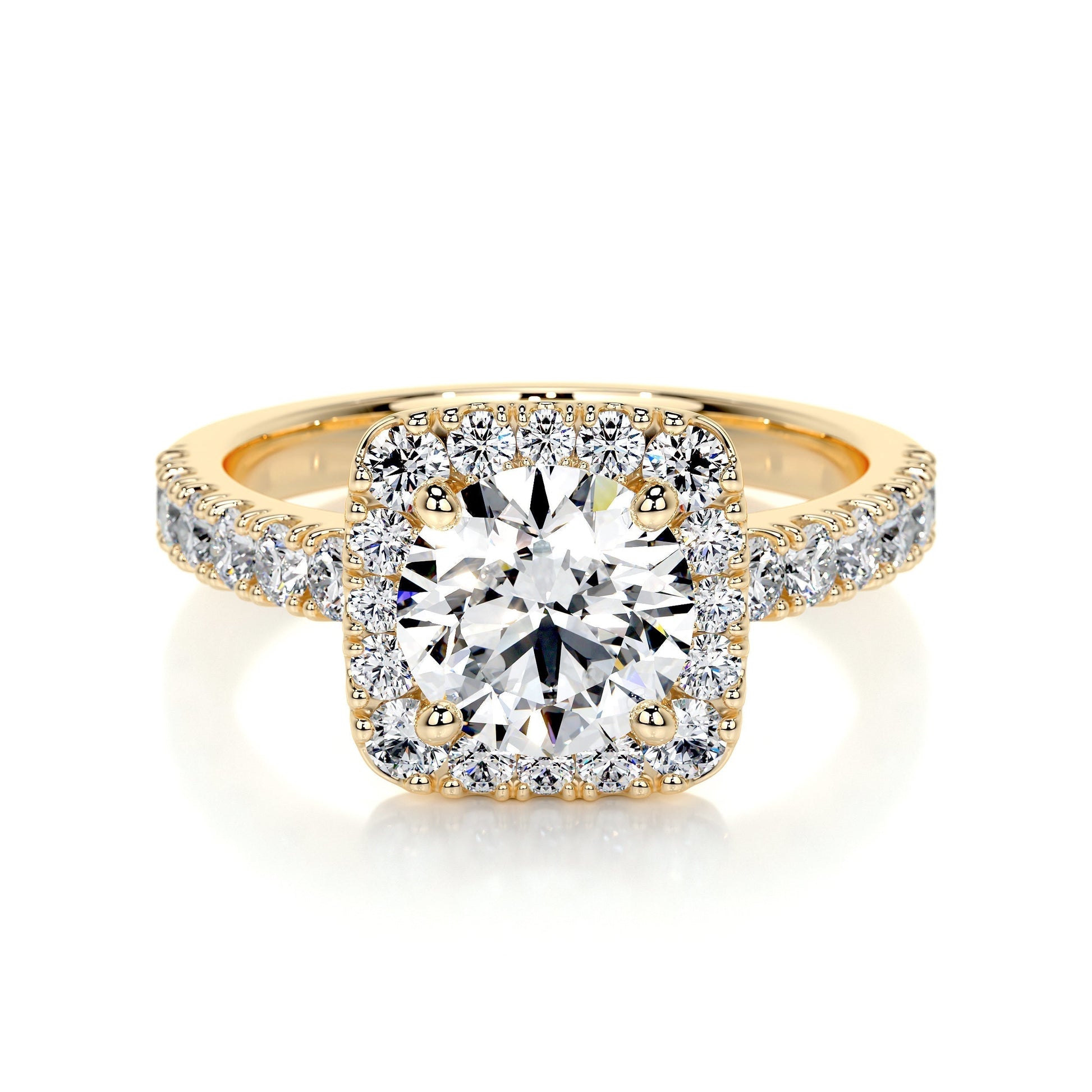 1.50 CT Round Lab Grown Diamond Halo Elegance Engagement Ring 7