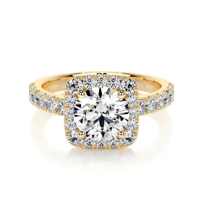 1.50 CT Round Lab Grown Diamond Halo Elegance Engagement Ring 7