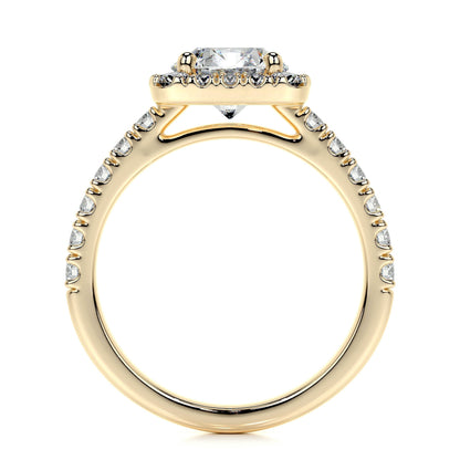 1.50 CT Round Lab Grown Diamond Halo Elegance Engagement Ring 12
