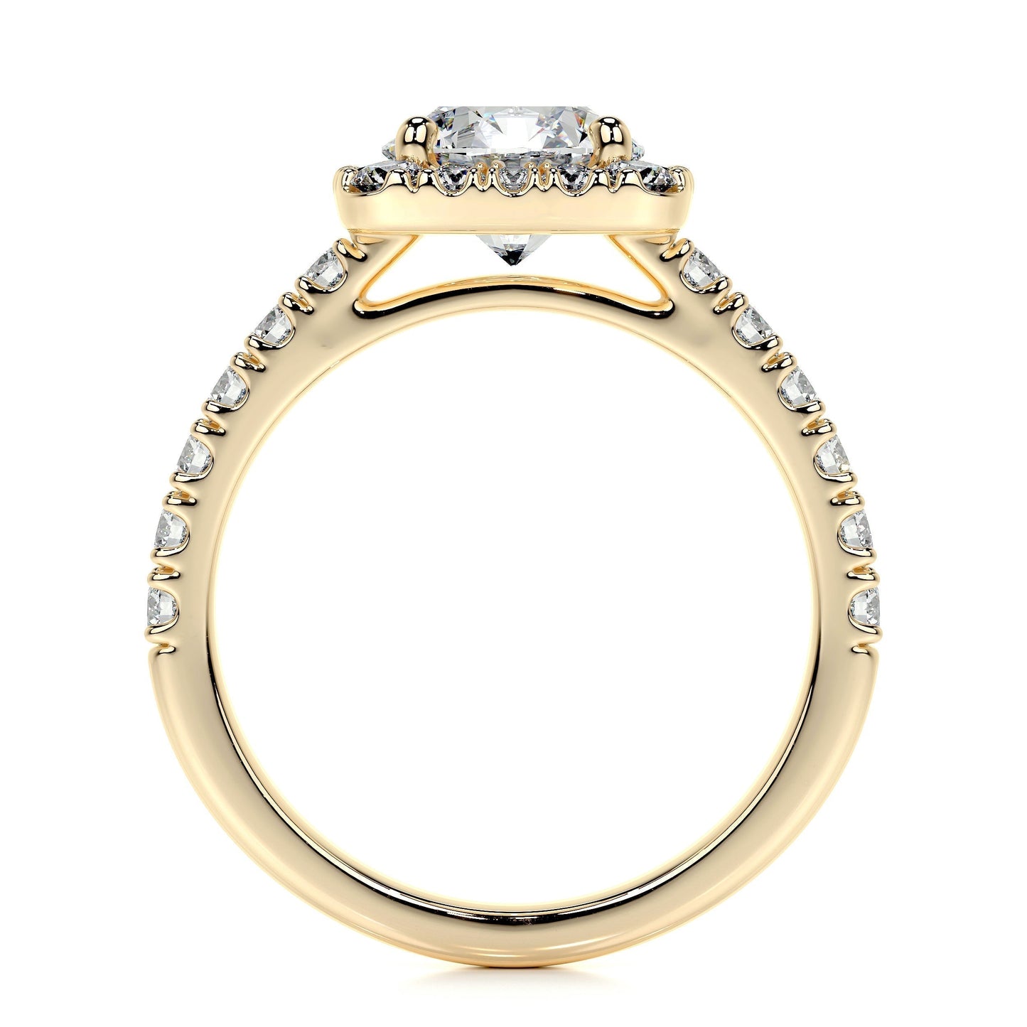 1.50 CT Round Halo CVD D/VS1 Diamond Engagement Ring 12