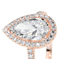 Load image into Gallery viewer, 1.50 CT Pear-Shaped Lab Grown Diamond Halo Engagement Ring
