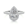 Load image into Gallery viewer, 1.50 CT Pear-Shaped Lab Grown Diamond Halo Engagement Ring
