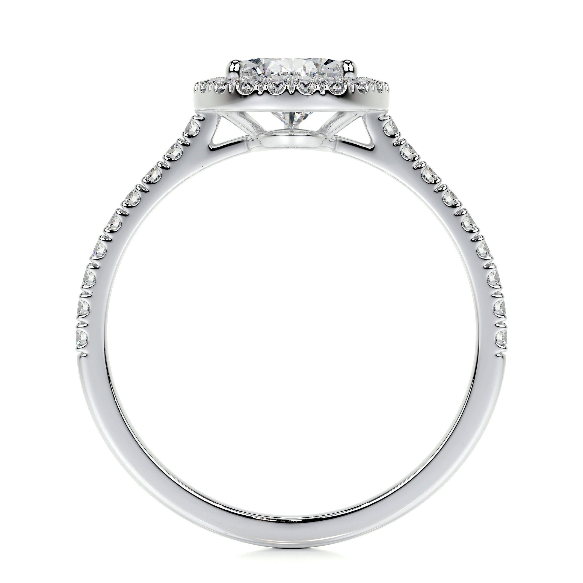 1.50 CT Pear Halo CVD F/VS2 Diamond Engagement Ring 7