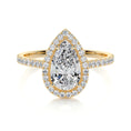 Load image into Gallery viewer, 1.50 CT Pear-Shaped Lab Grown Diamond Halo Engagement Ring
