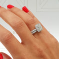 Load image into Gallery viewer, 1.50 CT Round Lab Grown Diamond Halo Bridal Ring Set - Elegance Perfected
