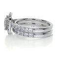 Load image into Gallery viewer, 1.50 CT Round Lab Grown Diamond Halo Bridal Ring Set - Elegance Perfected
