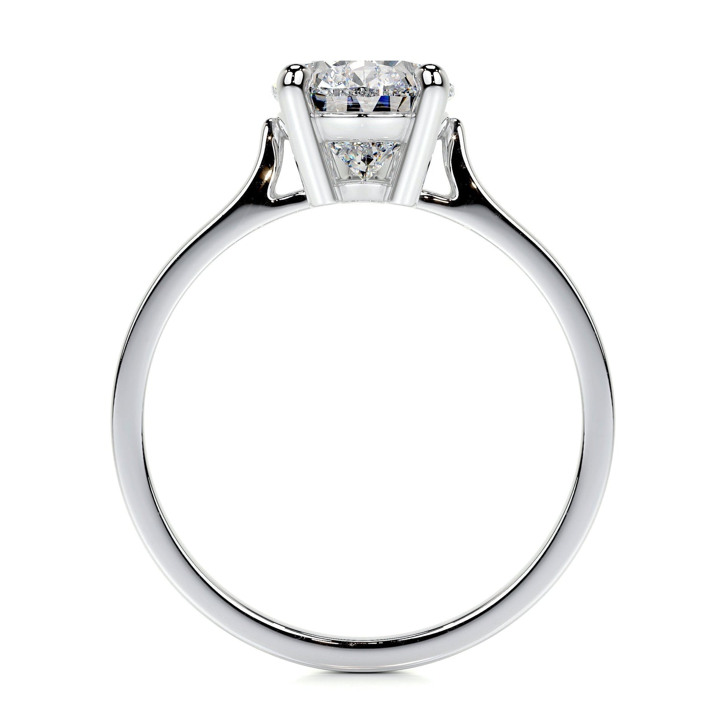 2.0 CT Round Lab Grown Diamond Solitaire Engagement Ring 10