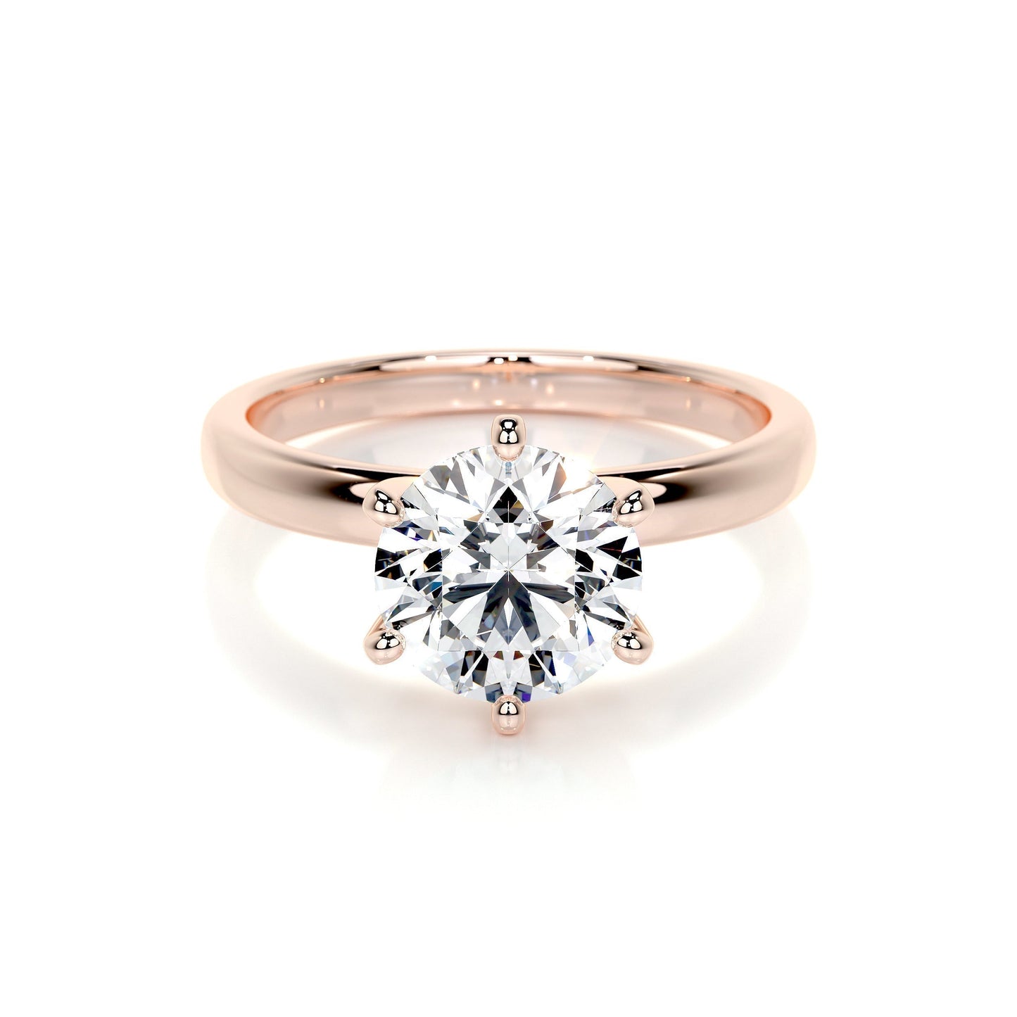 2.0 CT Round Lab Grown Diamond Solitaire Engagement Ring 4