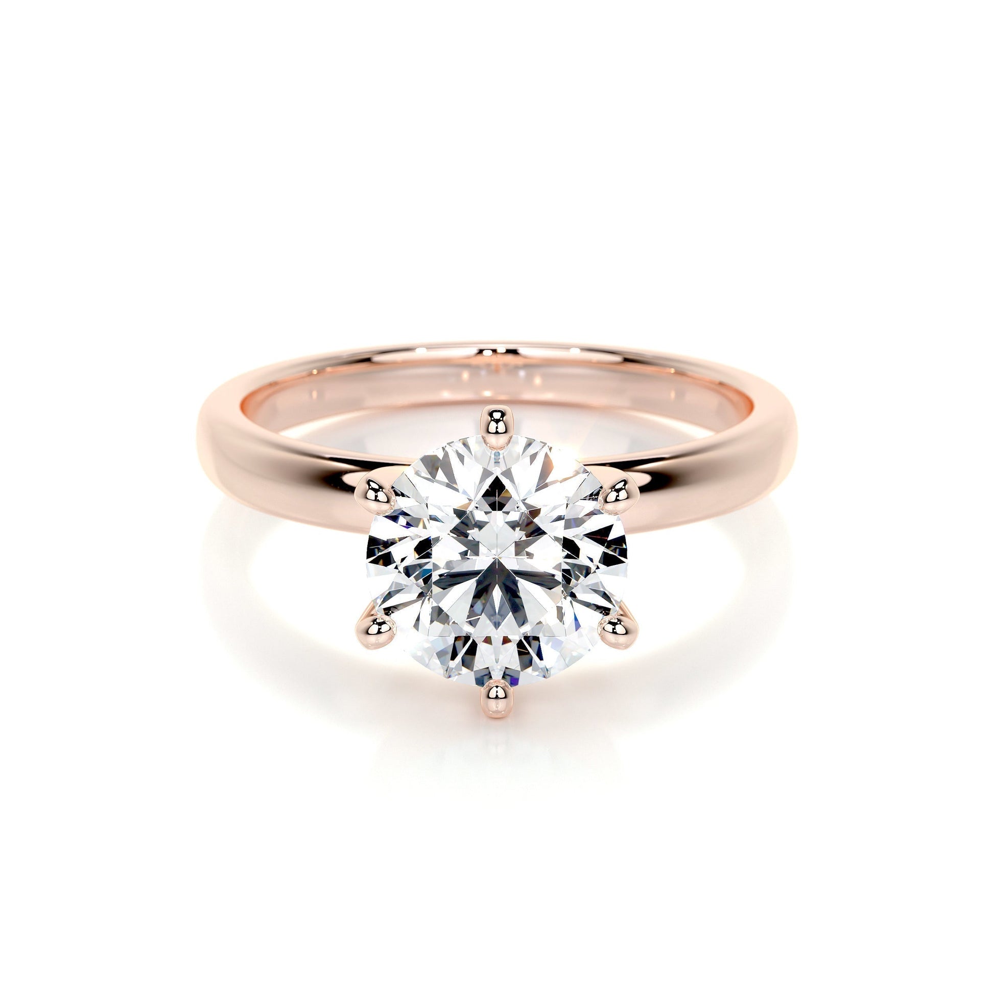 2.0 CT Round Lab Grown Diamond Solitaire Engagement Ring 4