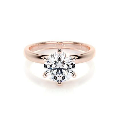 2.0 CT Round Lab Grown Diamond Solitaire Engagement Ring 4