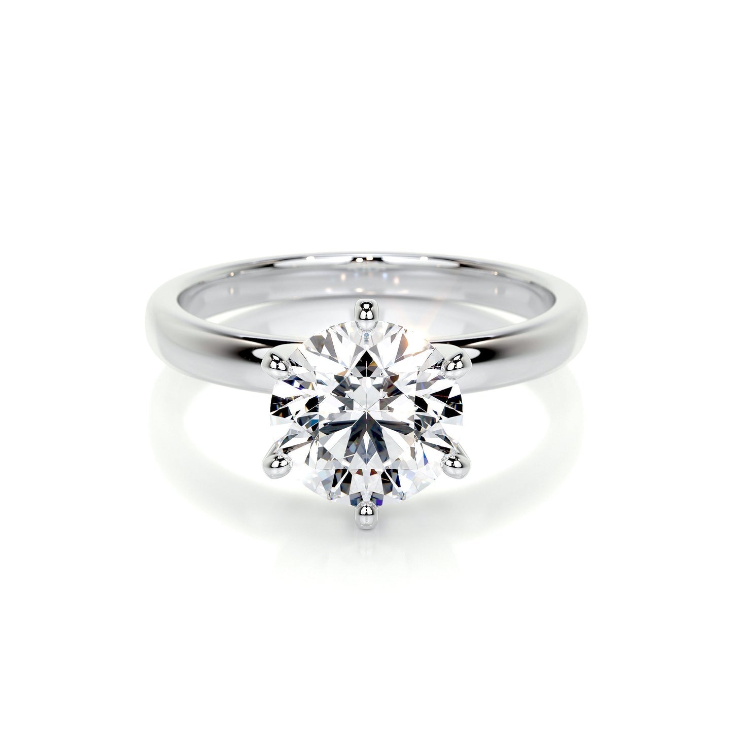 2.0 CT Round Lab Grown Diamond Solitaire Engagement Ring 7