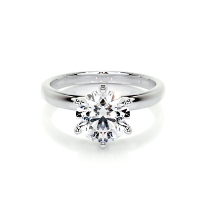 2.0 CT Round Lab Grown Diamond Solitaire Engagement Ring 7
