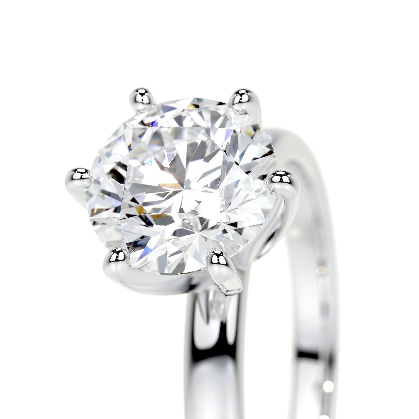 2.0 CT Round Lab Grown Diamond Solitaire Engagement Ring 8