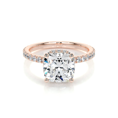 2.0 CT Cushion Hidden Halo CVD E/VS1 Diamond Engagement Ring 12
