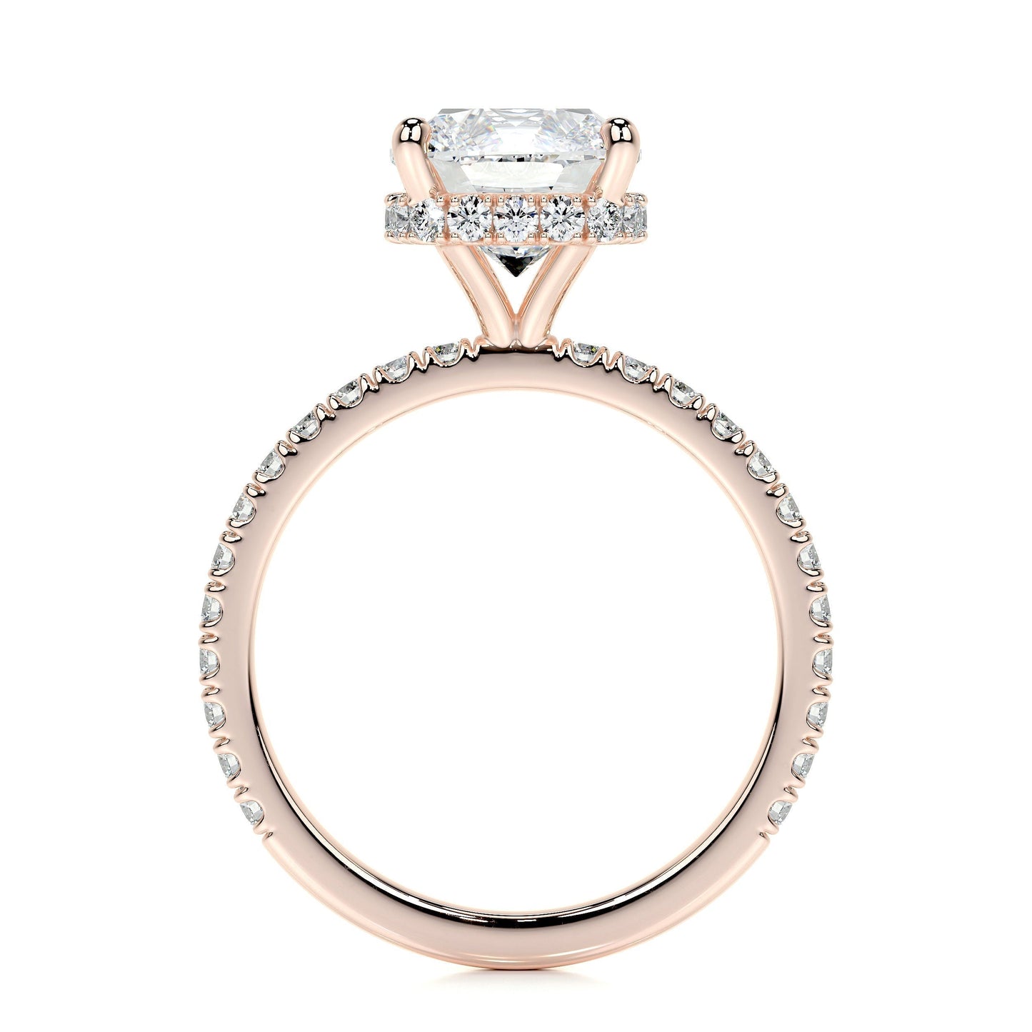 2.0 CT Cushion Hidden Halo CVD E/VS1 Diamond Engagement Ring 15