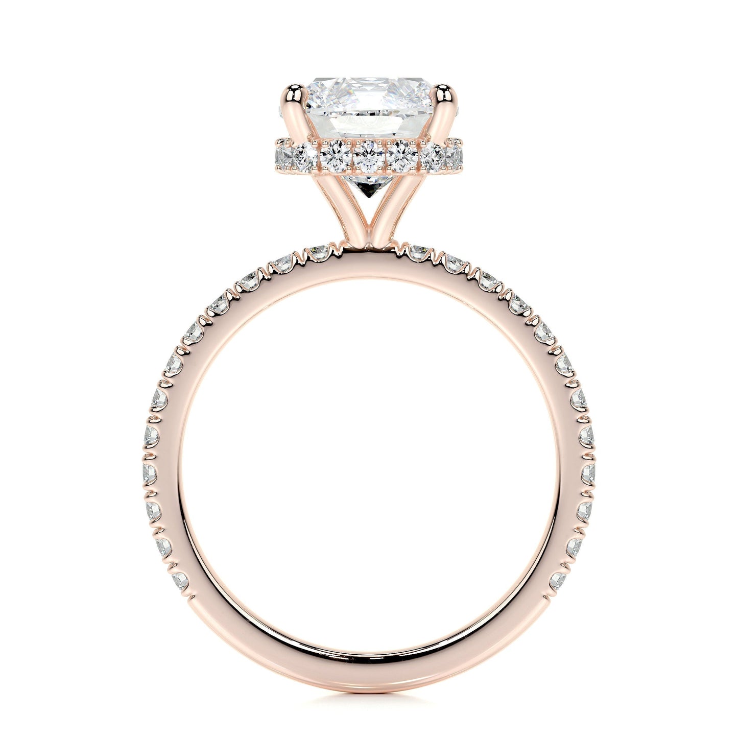 2.0 CT Cushion Hidden Halo CVD E/VS1 Diamond Engagement Ring 15