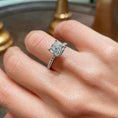 Load image into Gallery viewer, 2.0 CT Cushion Cut Lab Grown Diamond Hidden Halo Engagement Ring
