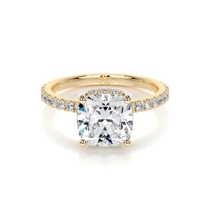 2.0 CT Cushion Hidden Halo CVD E/VS1 Diamond Engagement Ring 7