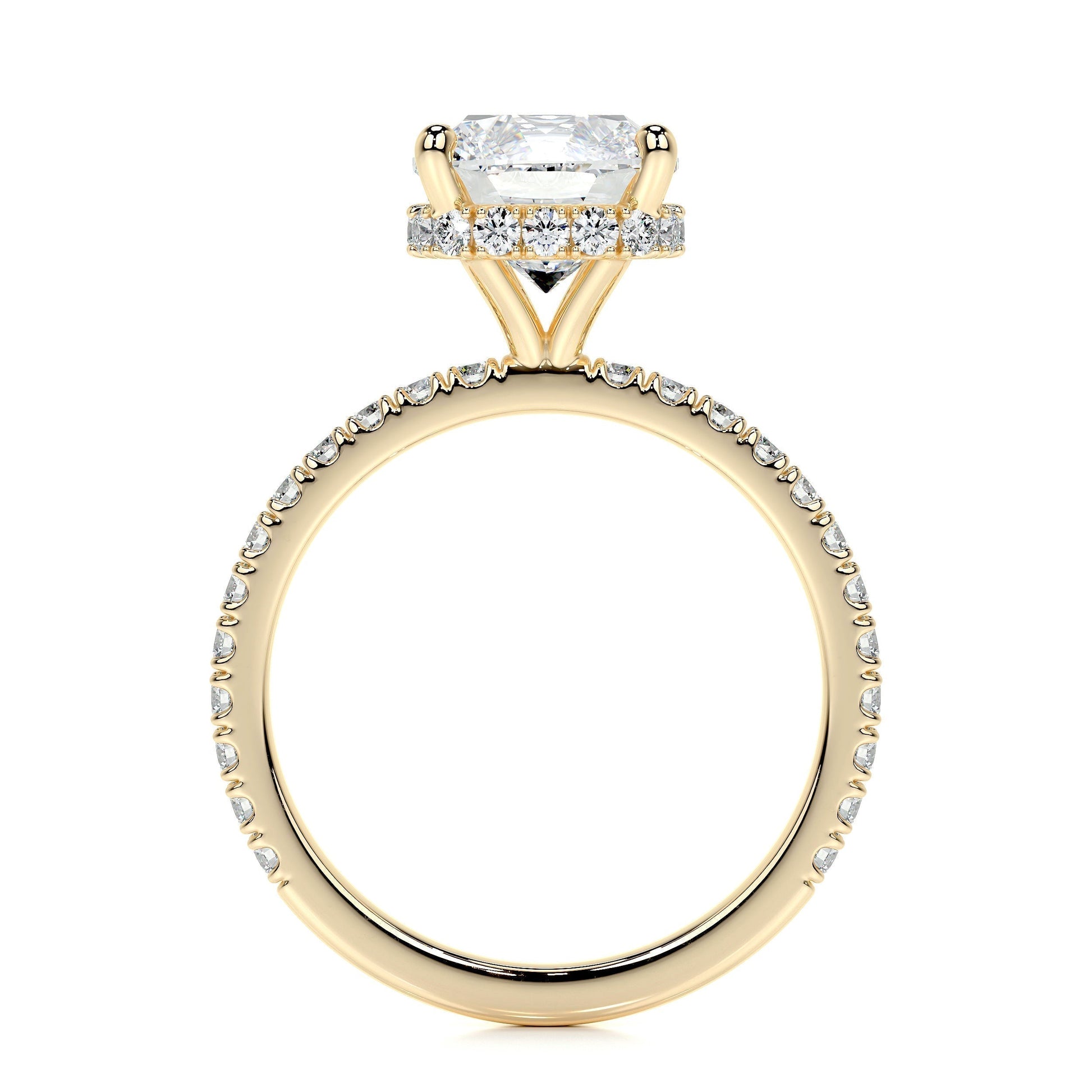2.0 CT Cushion Hidden Halo CVD E/VS1 Diamond Engagement Ring 10