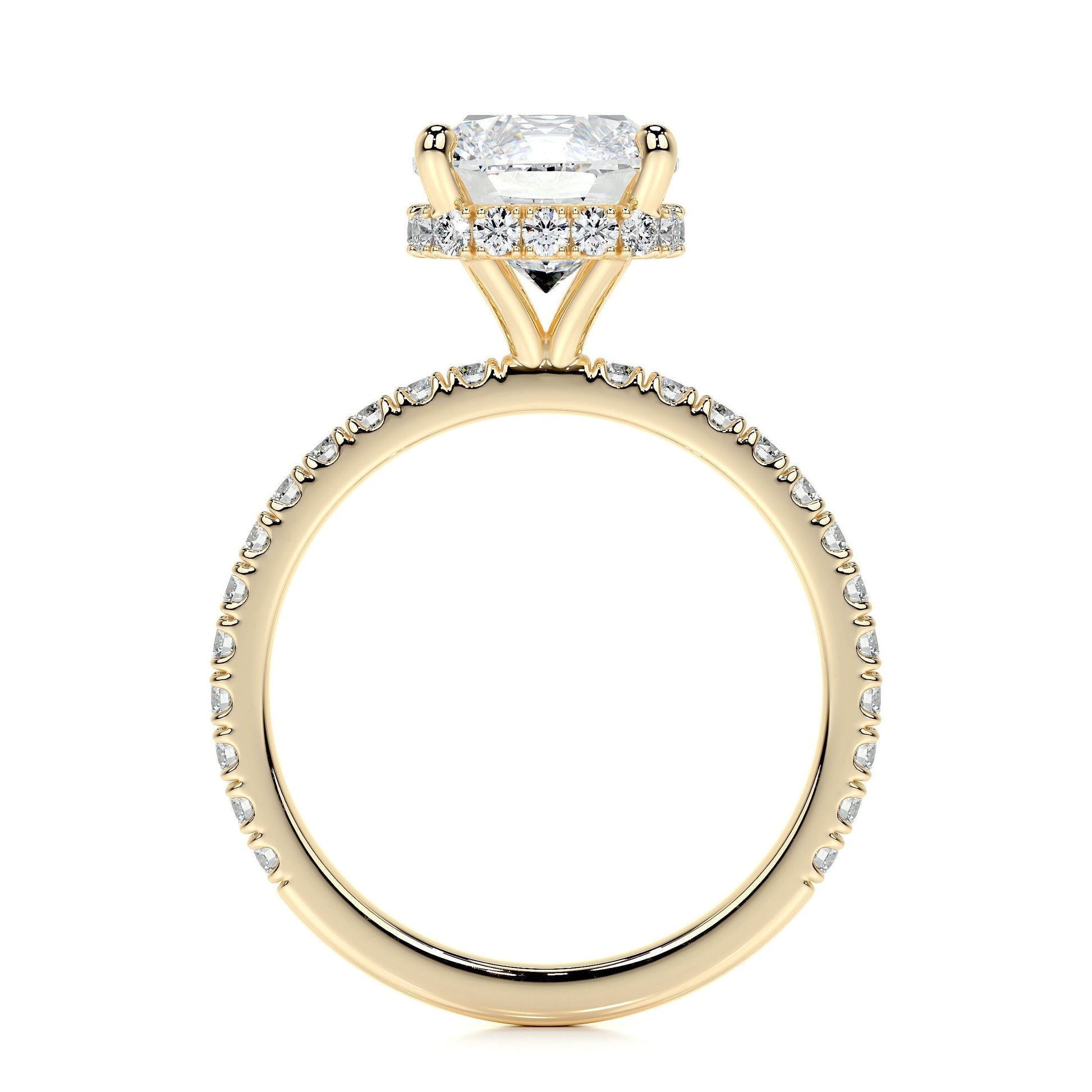 2.0 CT Cushion Hidden Halo CVD E/VS1 Diamond Engagement Ring 10