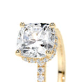 Load image into Gallery viewer, 2.0 CT Cushion Cut Lab Grown Diamond Hidden Halo Engagement Ring
