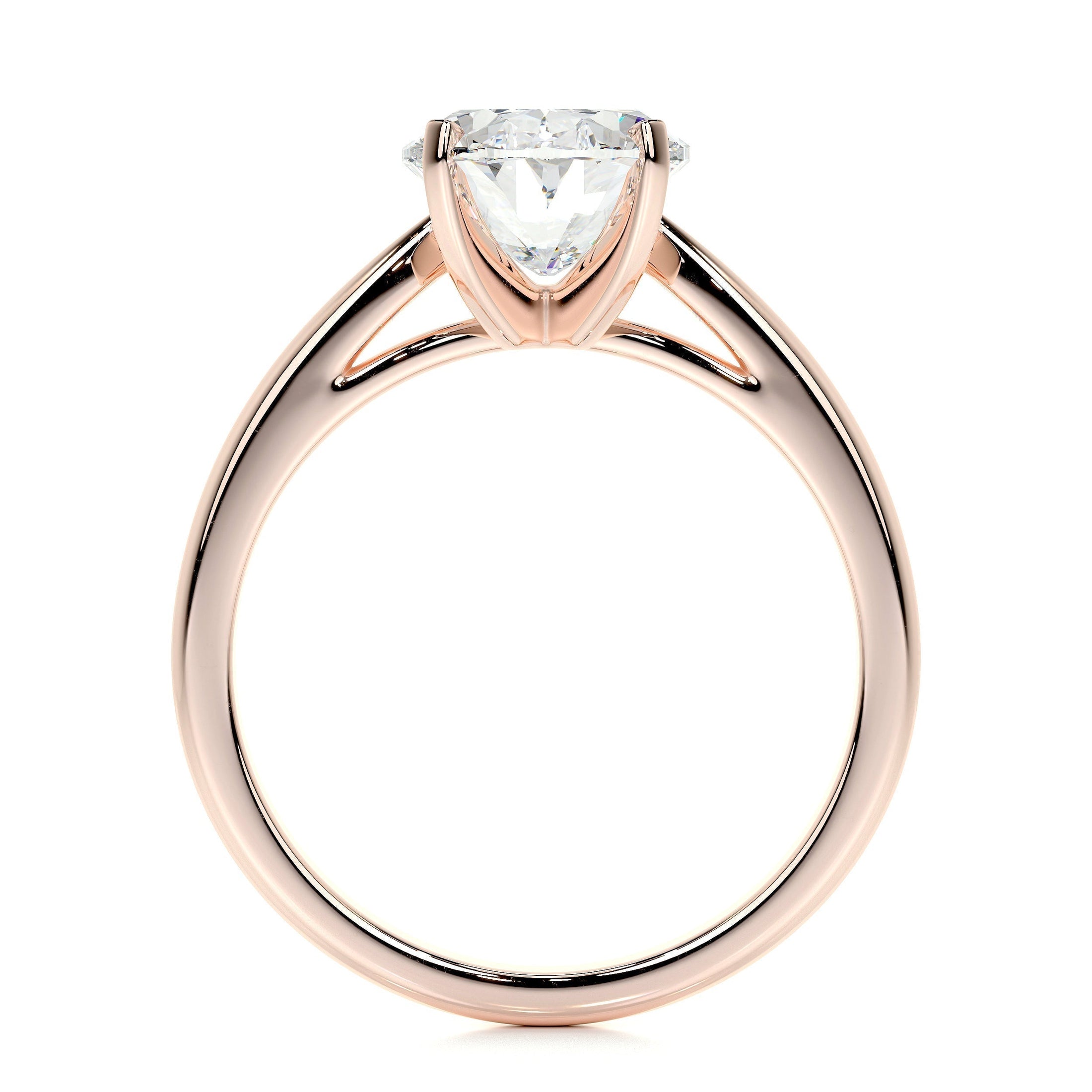 2.0 CT Oval Lab Grown Diamond Solitaire Engagement Ring