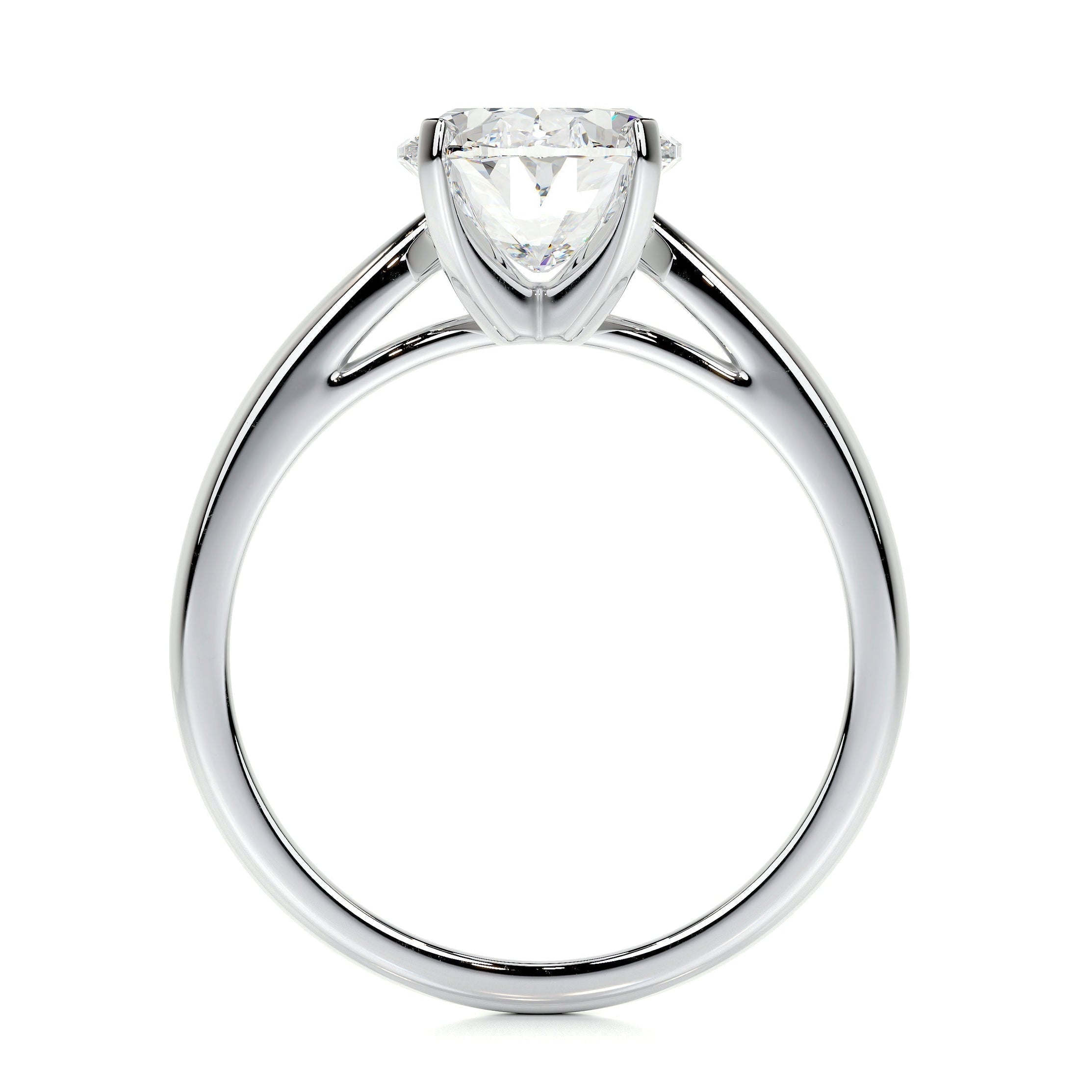 2.0 CT Oval Lab Grown Diamond Solitaire Engagement Ring