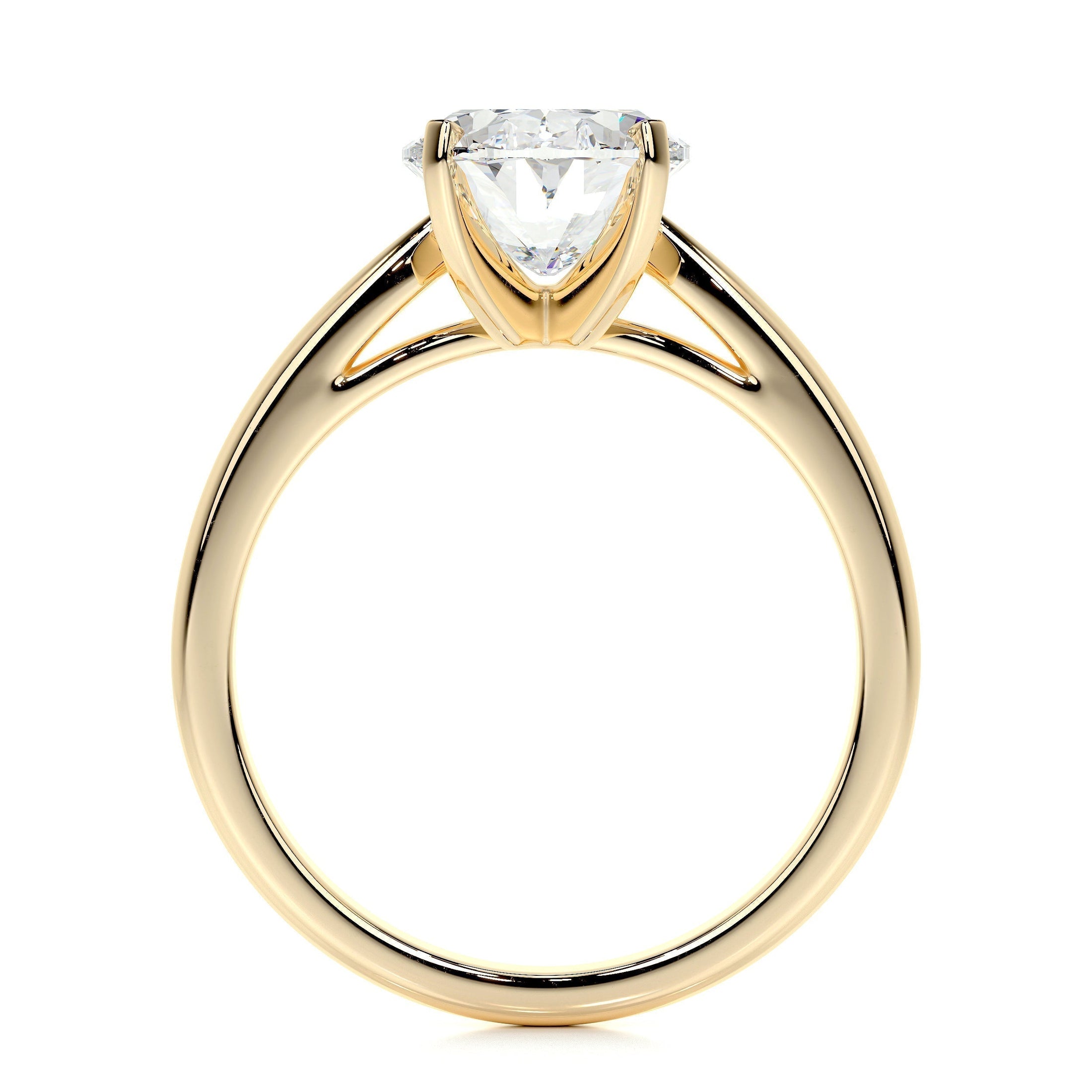 2.0 CT Oval Lab Grown Diamond Solitaire Engagement Ring