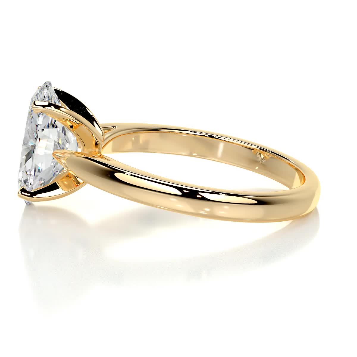 2.0 CT Oval Lab Grown Diamond Solitaire Engagement Ring