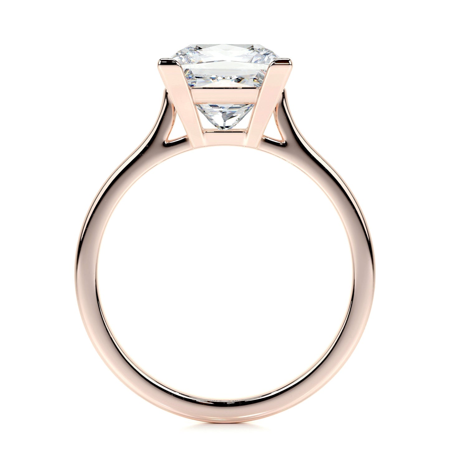 3.0 CT Princess Solitaire CVD F/VS2 Diamond Engagement Ring 16