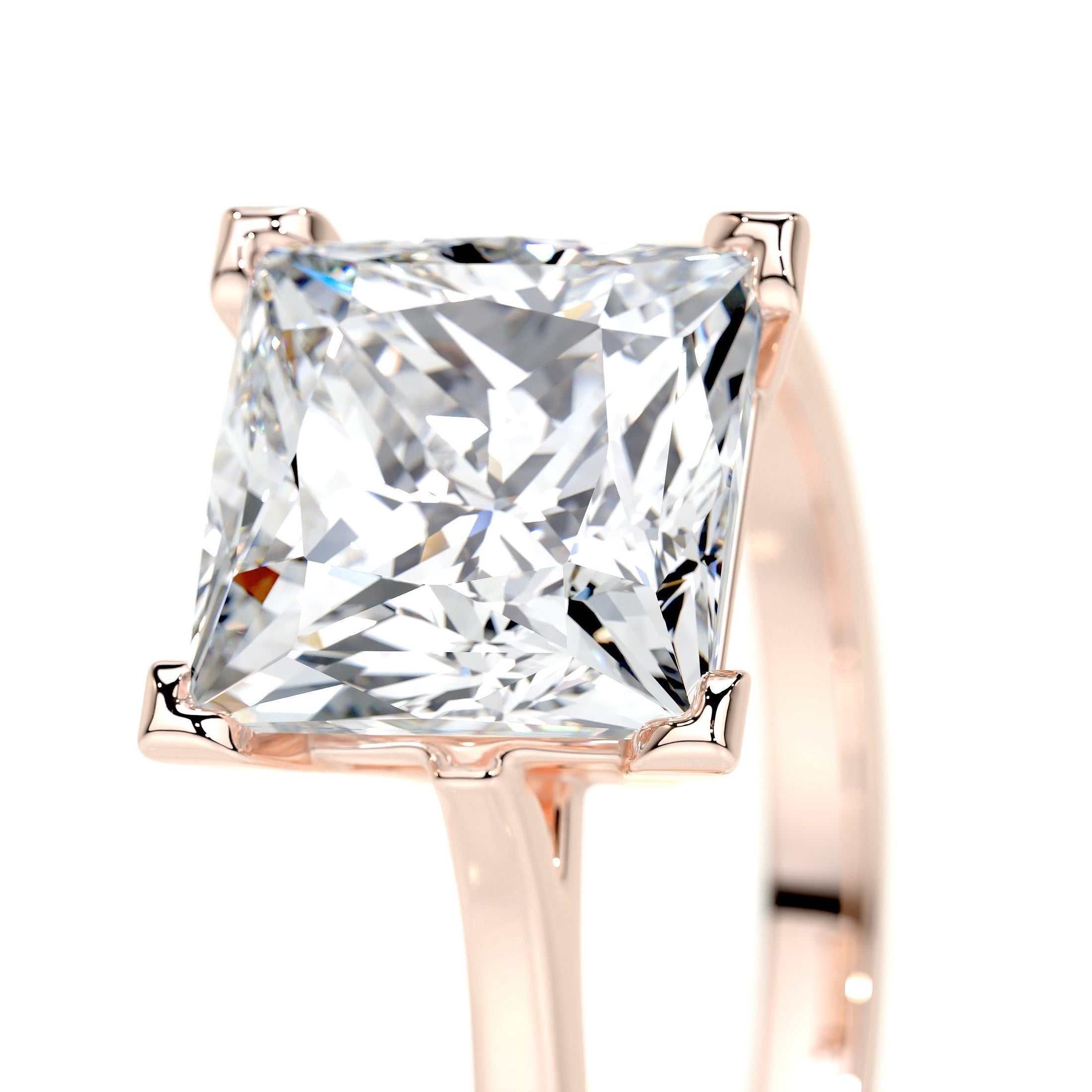 Radiant 3.0 CT Princess Cut Lab Grown Diamond Solitaire Ring