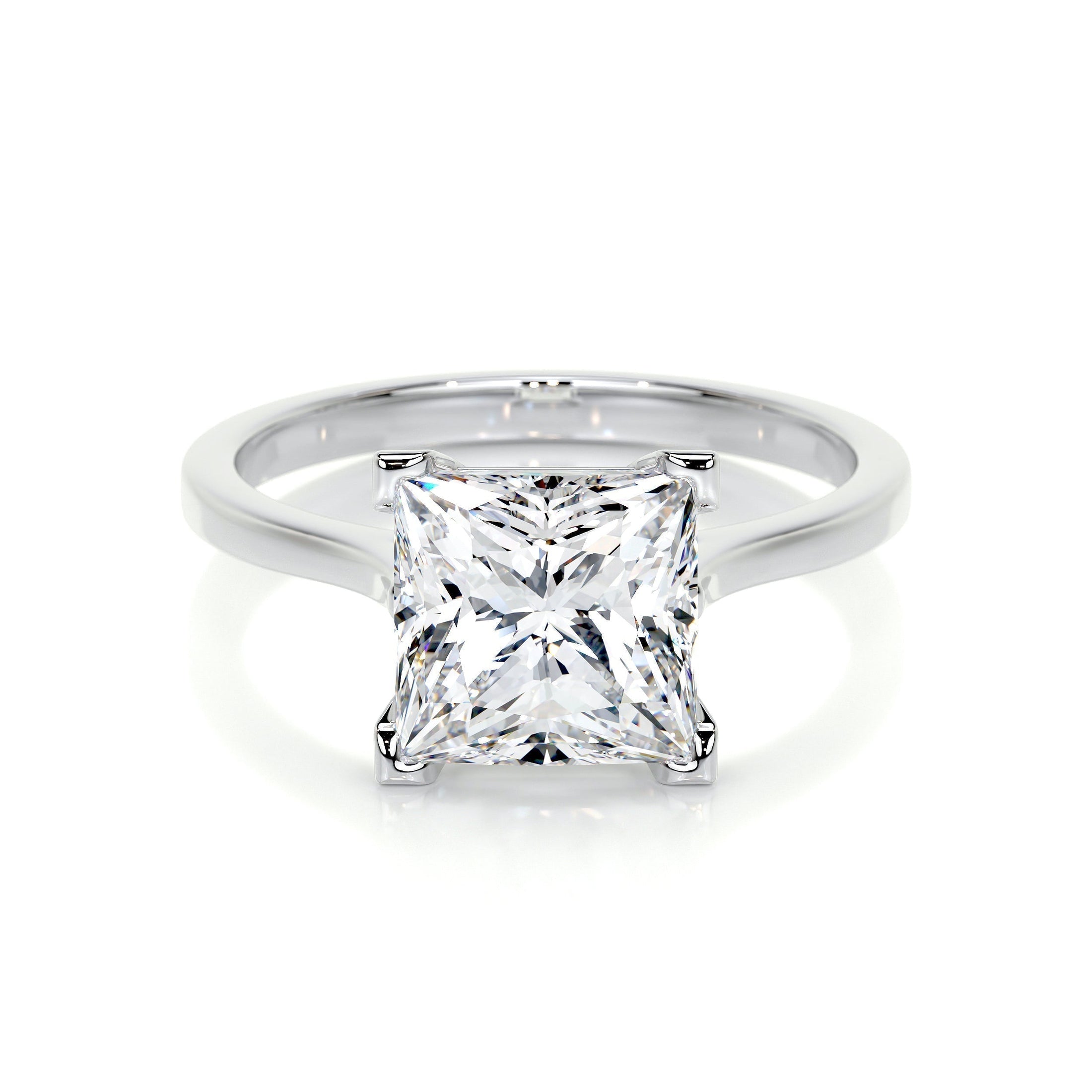 Radiant 3.0 CT Princess Cut Lab Grown Diamond Solitaire Ring