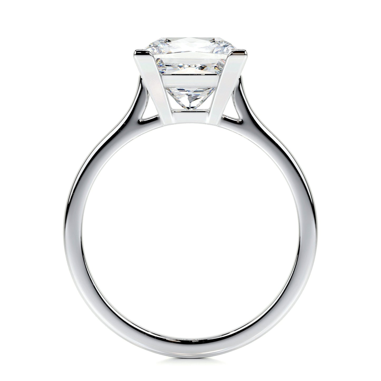 3.0 CT Princess Solitaire CVD F/VS2 Diamond Engagement Ring 6