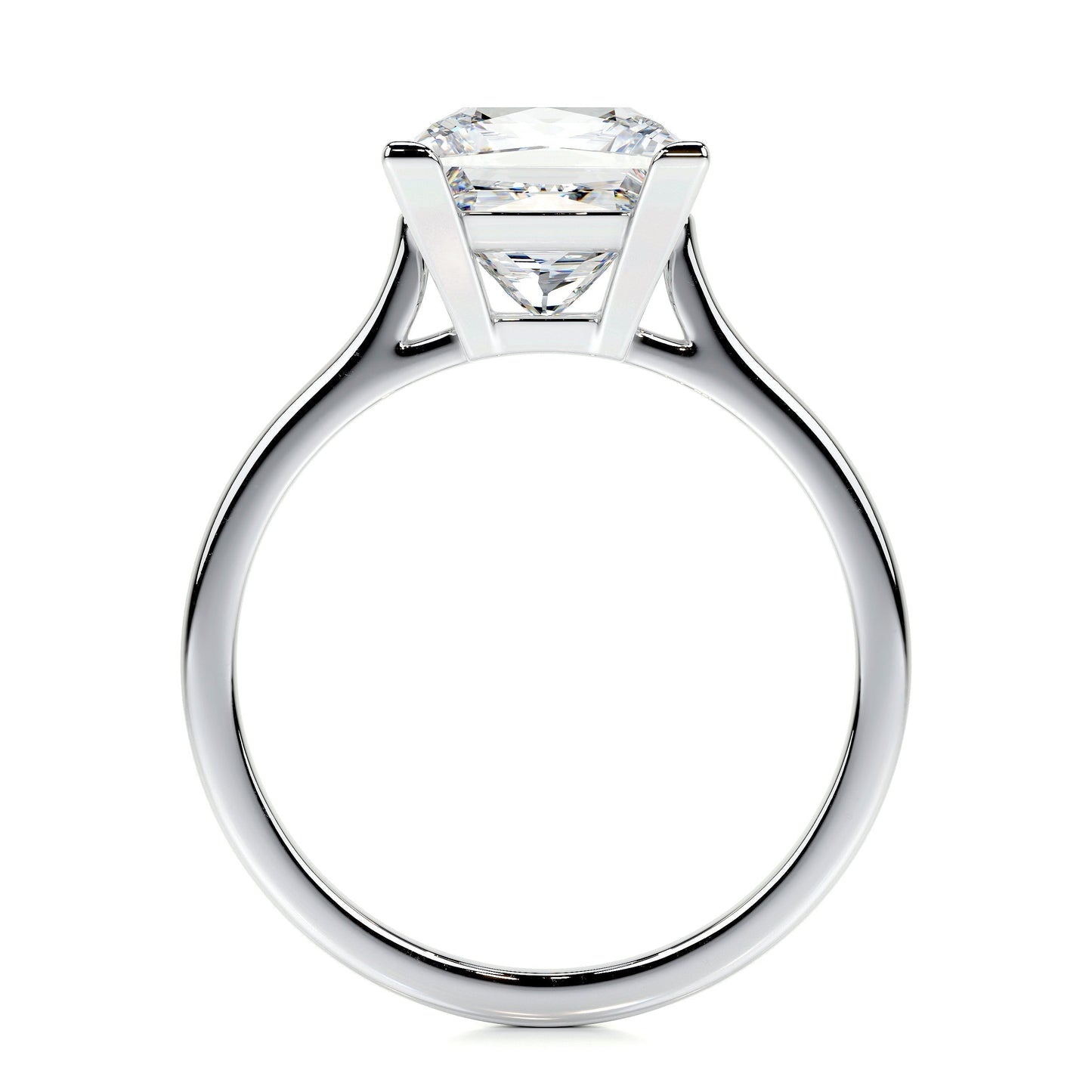 3.0 CT Princess Solitaire CVD F/VS2 Diamond Engagement Ring 6