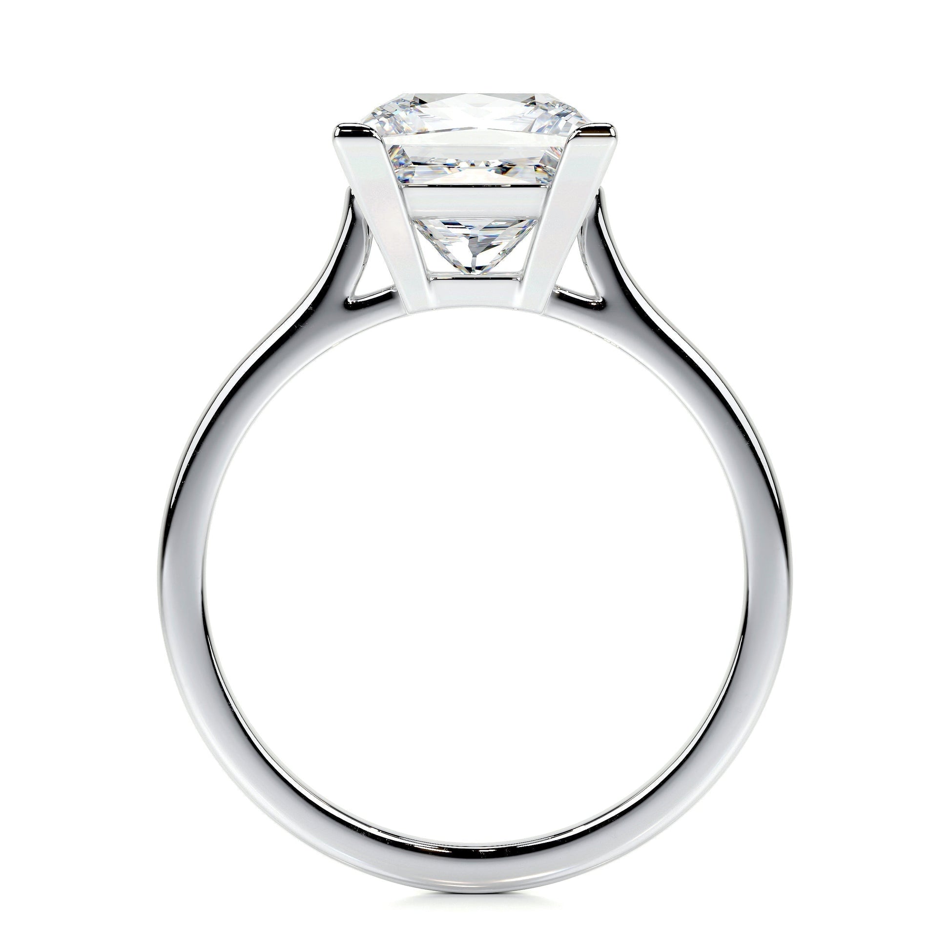 3.0 CT Princess Solitaire CVD F/VS2 Diamond Engagement Ring 6