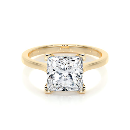 3.0 CT Princess Solitaire CVD F/VS2 Diamond Engagement Ring 7
